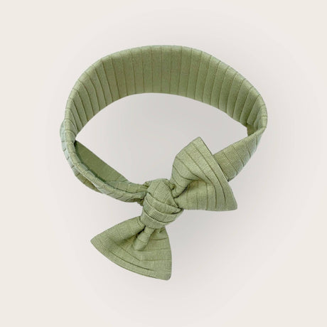 Bandeau en jersey côtelé – Réglable – Olive