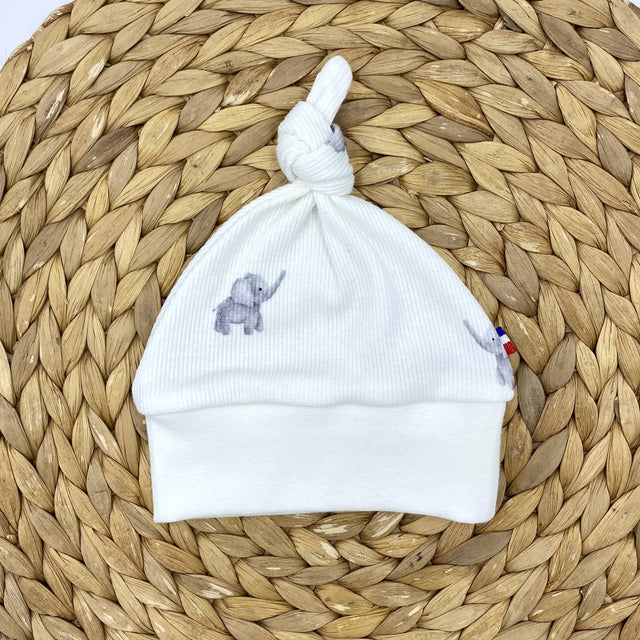 Bonnet avec noeud décoratif bébé et enfant Made In France