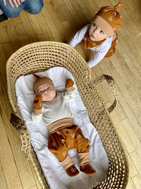 Bonnet avec noeud décoratif bébé et enfant Made In France