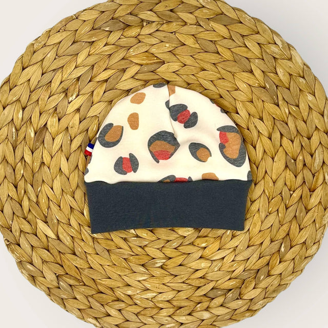 Bonnet hiver bébé en tissu molleton doux