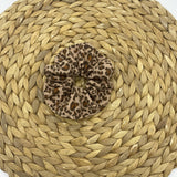 Chouchou en tissu côtelé léopard, accessoire cheveux