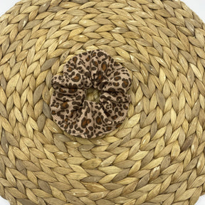 Chouchou en tissu côtelé léopard, accessoire cheveux