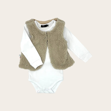 Gilet sans manches enfant doublé en jersey avec body