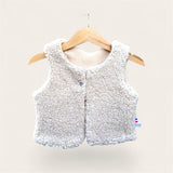 Gilet de berger sans manches bébé en fausse fourrure