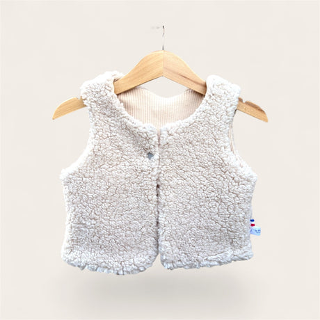 Gilet de berger sans manches bébé en fausse fourrure
