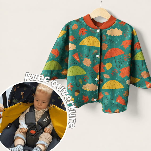 Poncho avec ouverture spécial voiture approuvé par Sécurange - Autumn