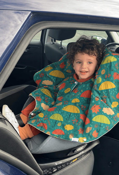 Poncho avec ouverture spécial voiture approuvé par Sécurange - Autumn