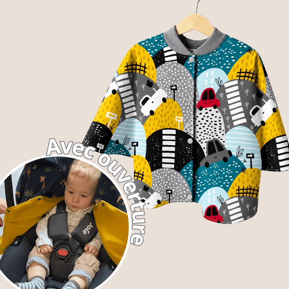 Poncho avec ouverture spécial voiture approuvé par Sécurange - Simon