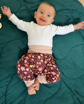 Sarouel évolutif, pantalon bébé fabriqué à la main