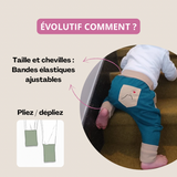Sarouel évolutif qui grandit avec l'enfant/bébé