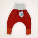 Sarouel hiver bébé molletonné, confection artisanale à Clermont-Ferrand