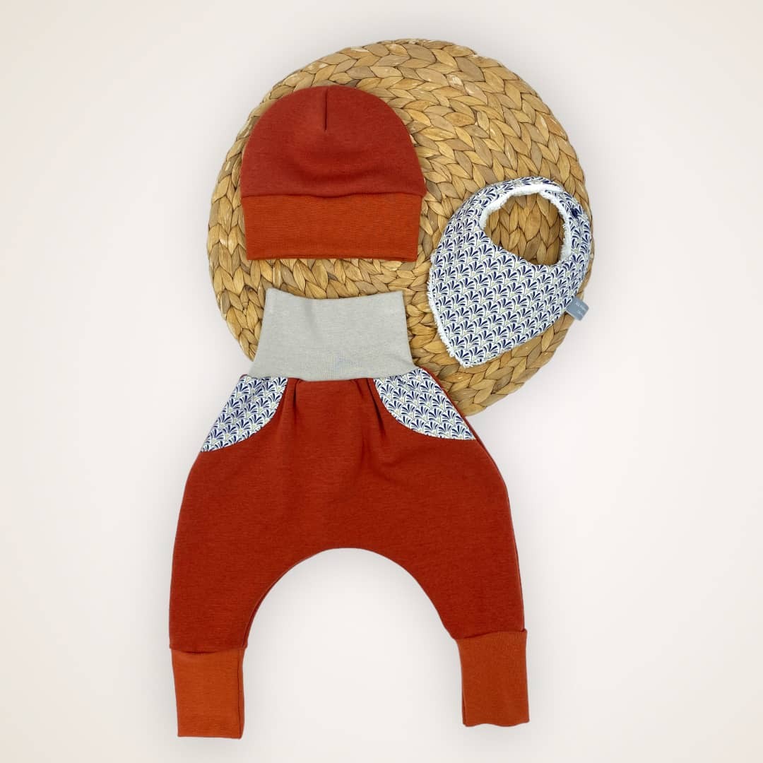 Sarouel chaud bébé en molleton, modèle évolutif